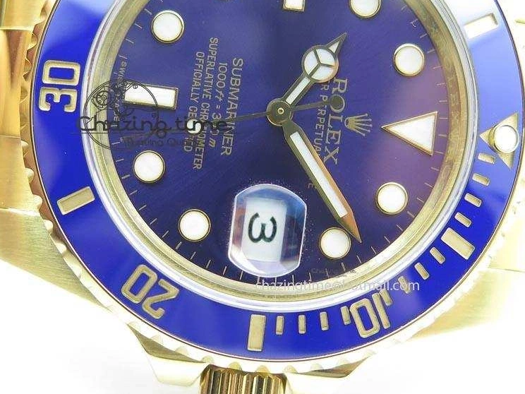 Blue Best ETA2836 BP Submariner Gold Dial Swiss Full Edition 0410